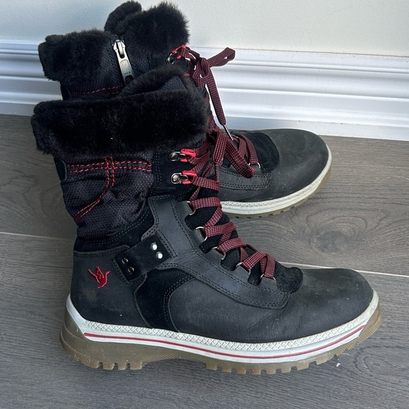 Santana Canada Mio Leather Insulated Waterproof Black Winter Boots Women’s Sz. 8 - Picture 13 of 17